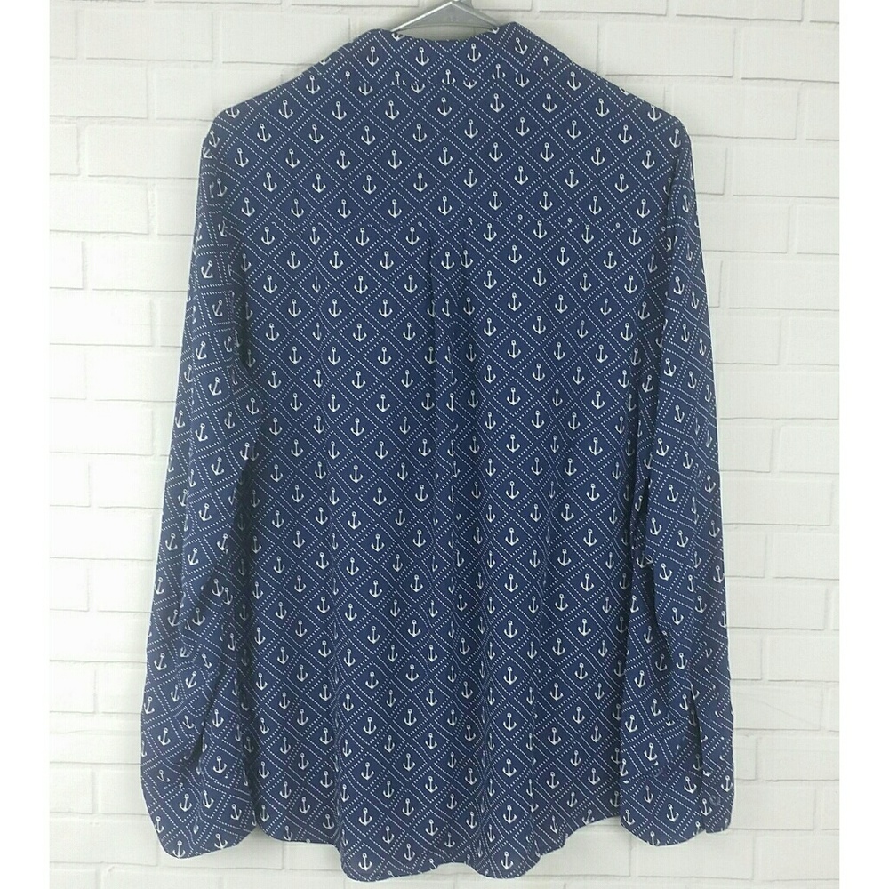 Express Portofino Anchor Shirt Original Fit Large - Picture 4 of 7